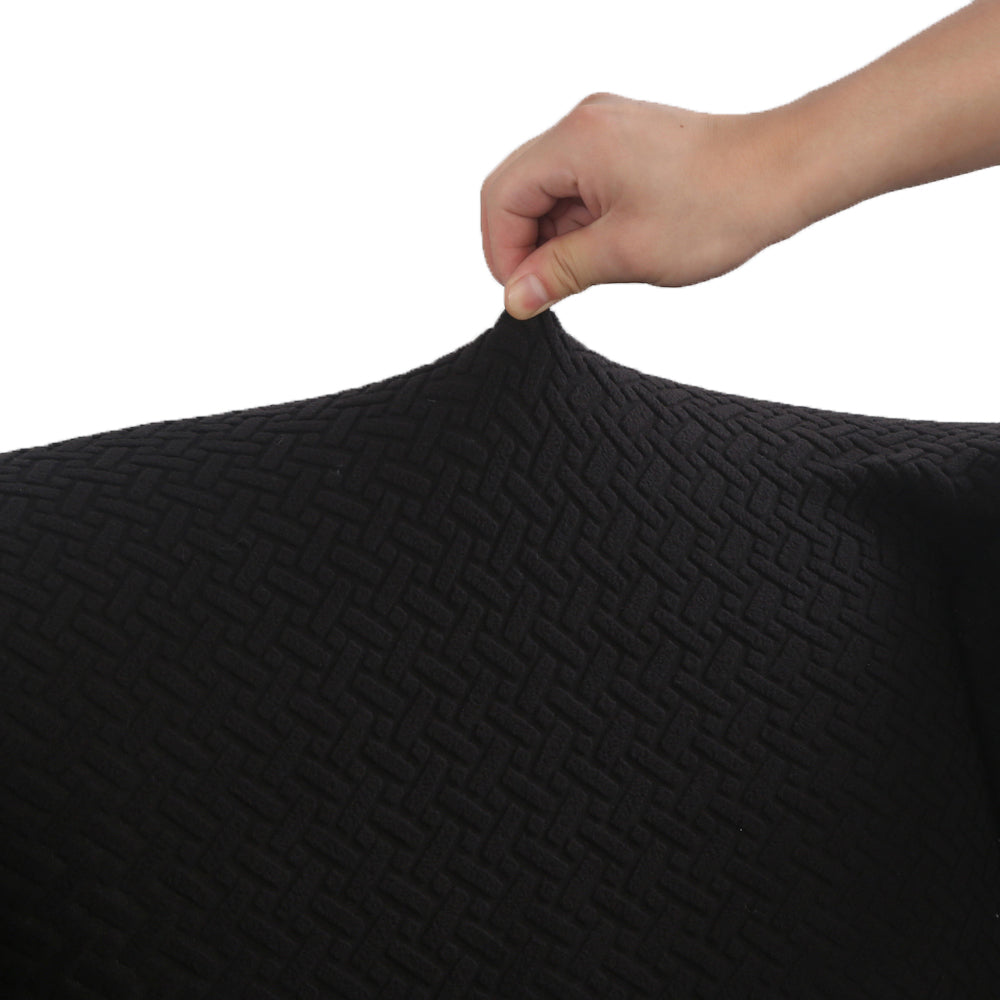 Wingback Chair Cover Stretch Armchair Wing Chair Slipcover Black
