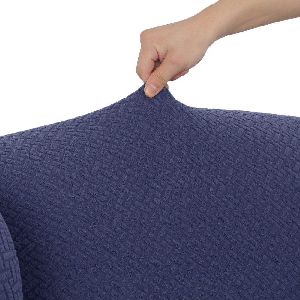 Wingback Chair Cover Stretch Armchair Wing Chair Slipcover Navy Blue