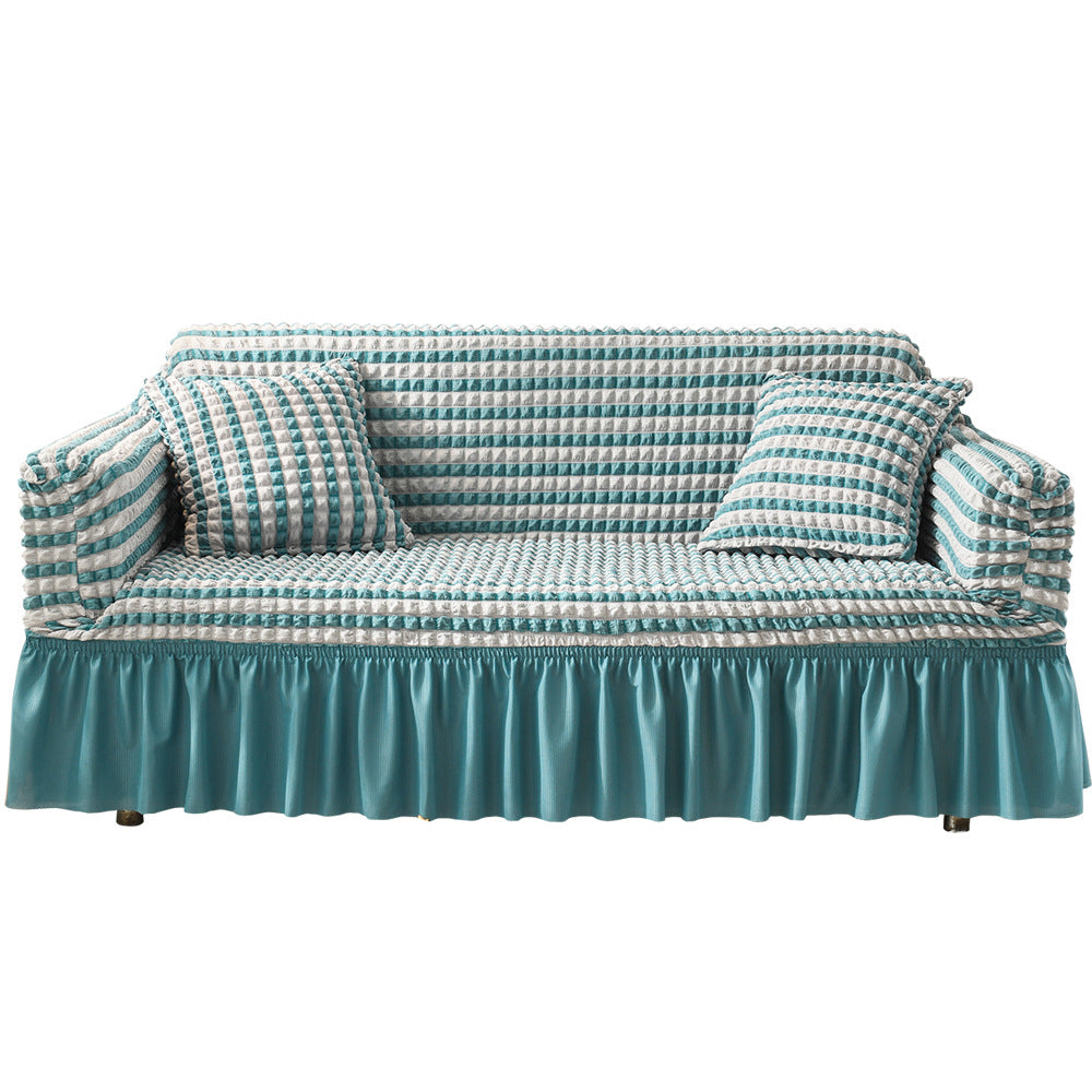 Sofa Cover Stretch Sofa Cover for 3 Seats Blue
