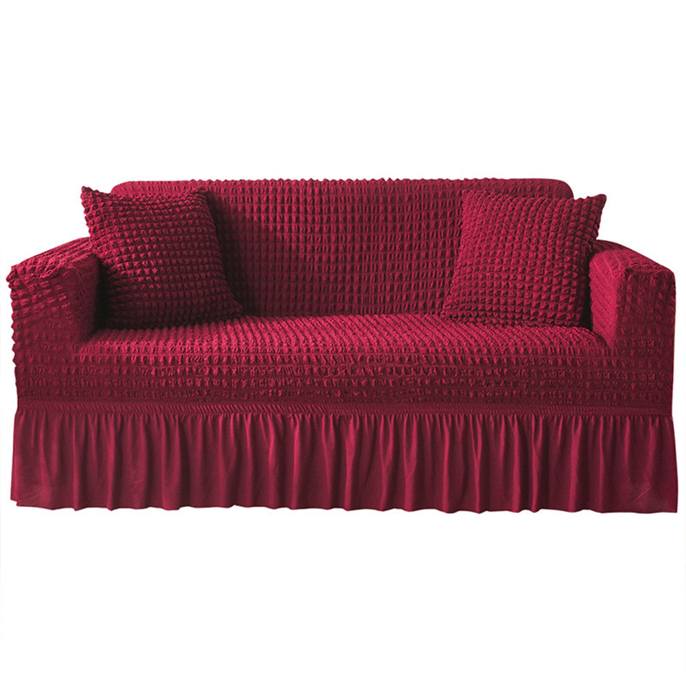 Sofa Cover Stretch Sofa Cover for 2 Seats Wine Red