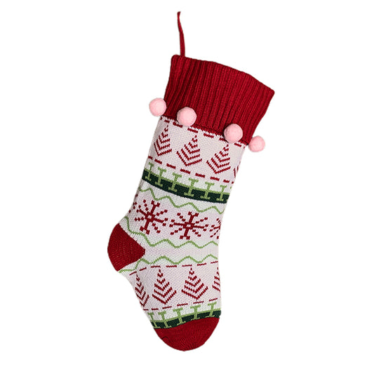 Christmas Stocking Bag Candy Bag Christmas Tree Decor Red