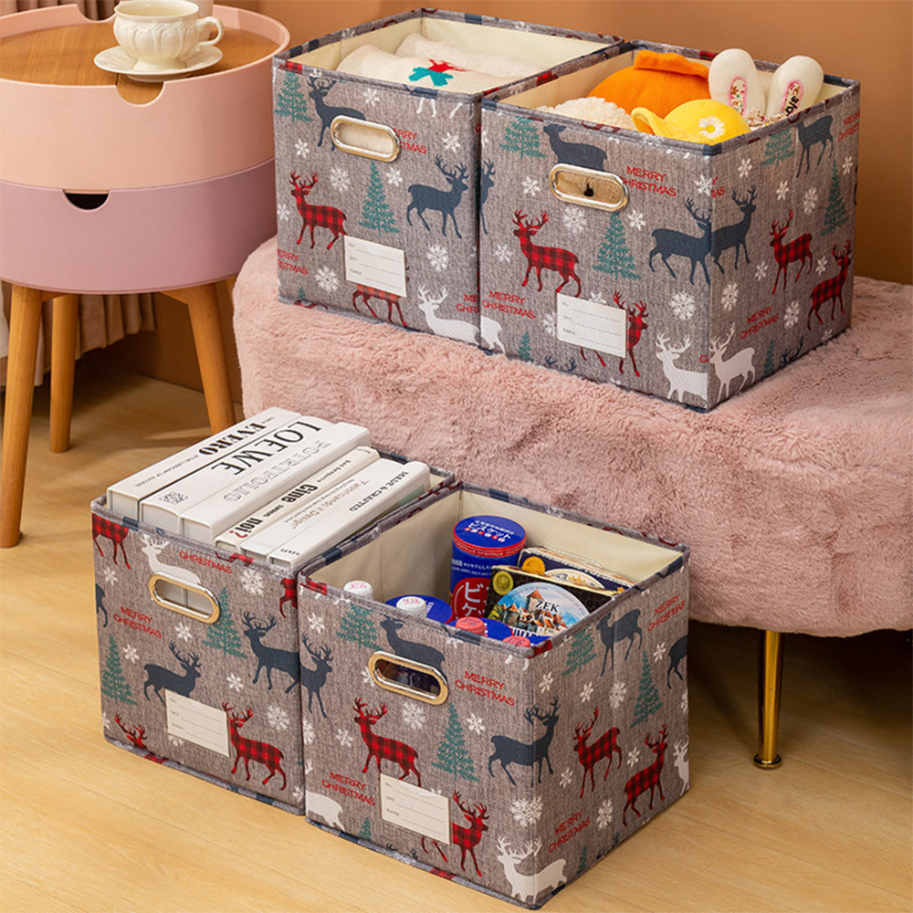 Stackable Storage Bins for Clothes Toys Organizer Grey