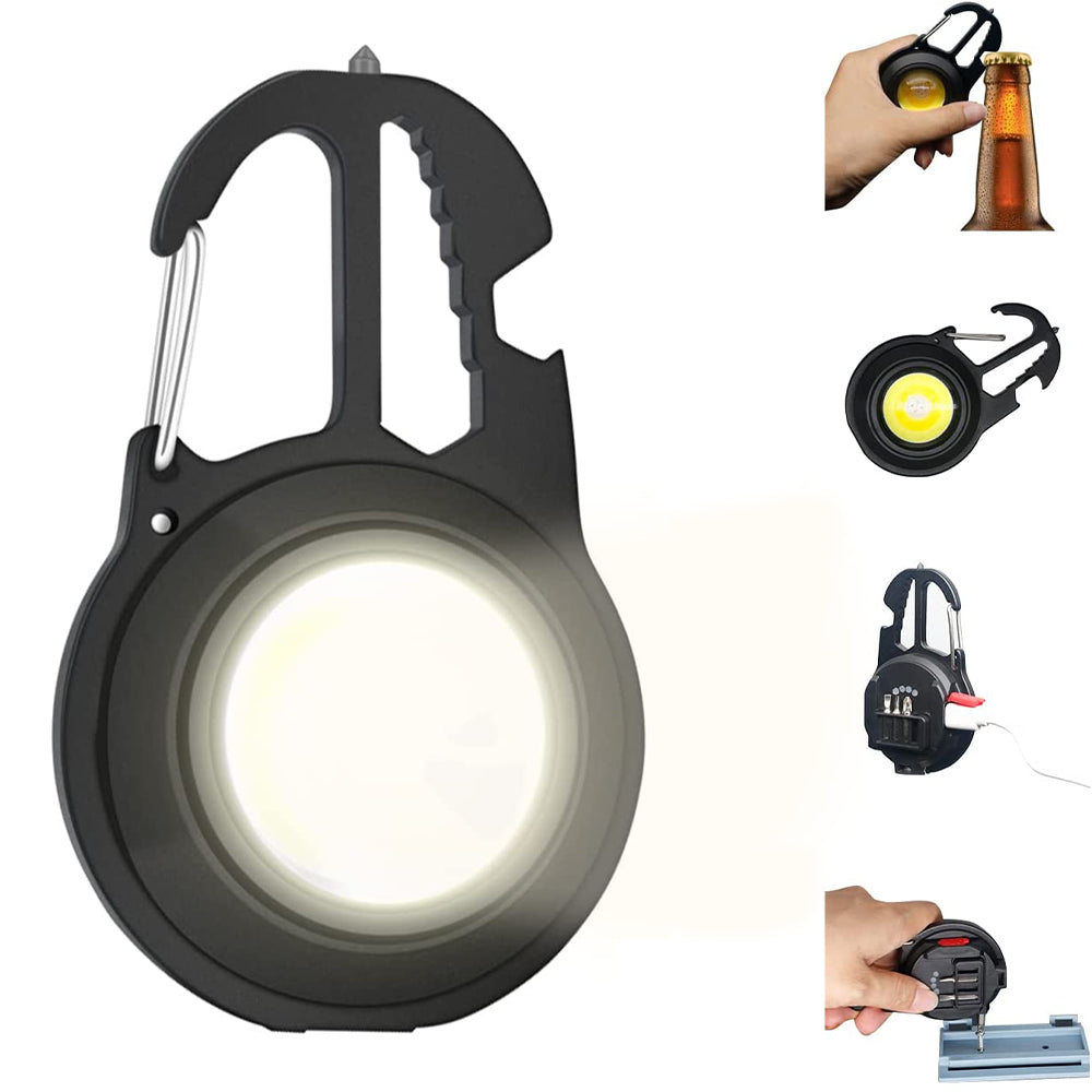 1X Mini COB Flashlight Bright Keyring Pocket Torch