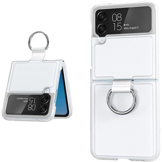 Frosted Phone Case with Ring for Samsung Galaxy Z Flip 4