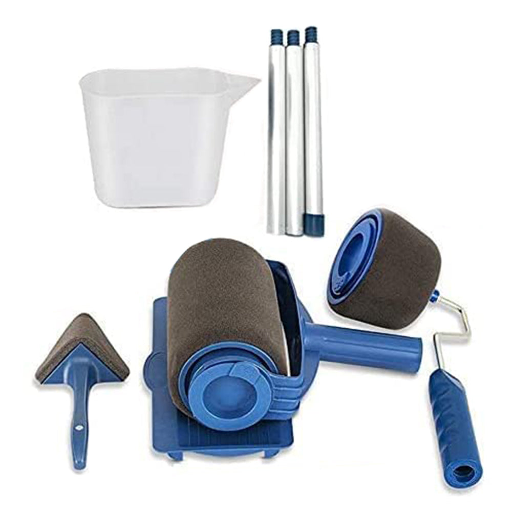 One Set of 6Pcs Paint Roller Brush Kit with Extension Poles