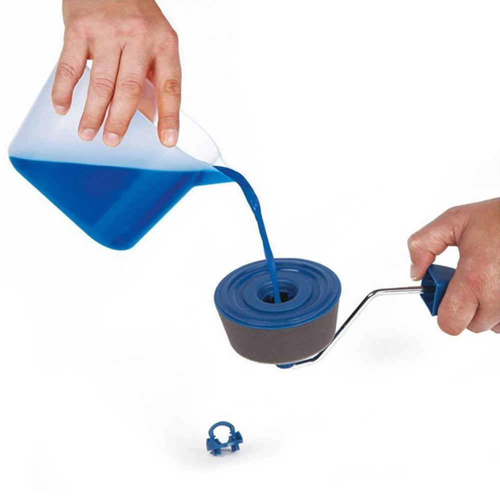 One Set of 6Pcs Paint Roller Brush Kit with Extension Poles