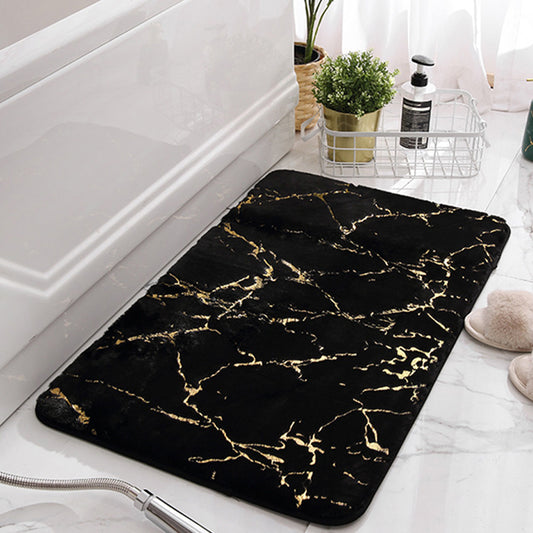 40x60cm Black Marble Pattern Bathroom Non Slip Floor Mat