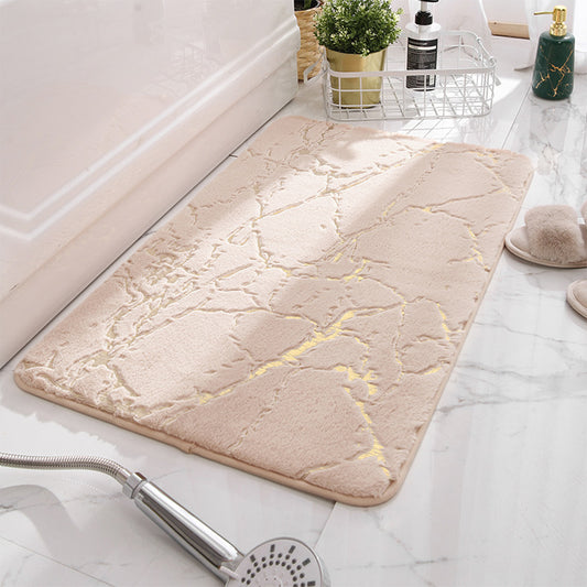 40x60cm Camel Marble Pattern Bathroom Non Slip Floor Mat