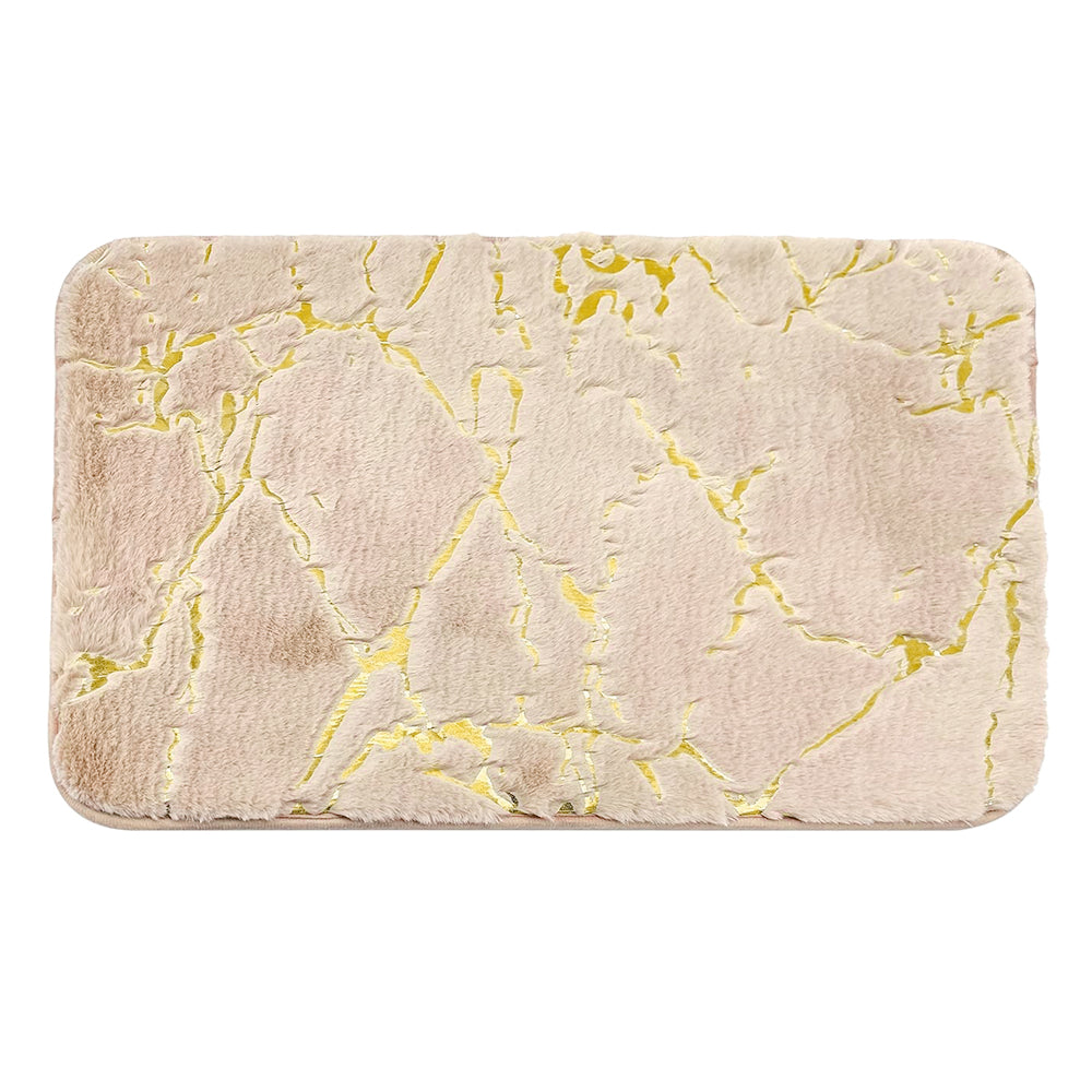 50x80cm Camel Marble Pattern Bathroom Non Slip Floor Mat
