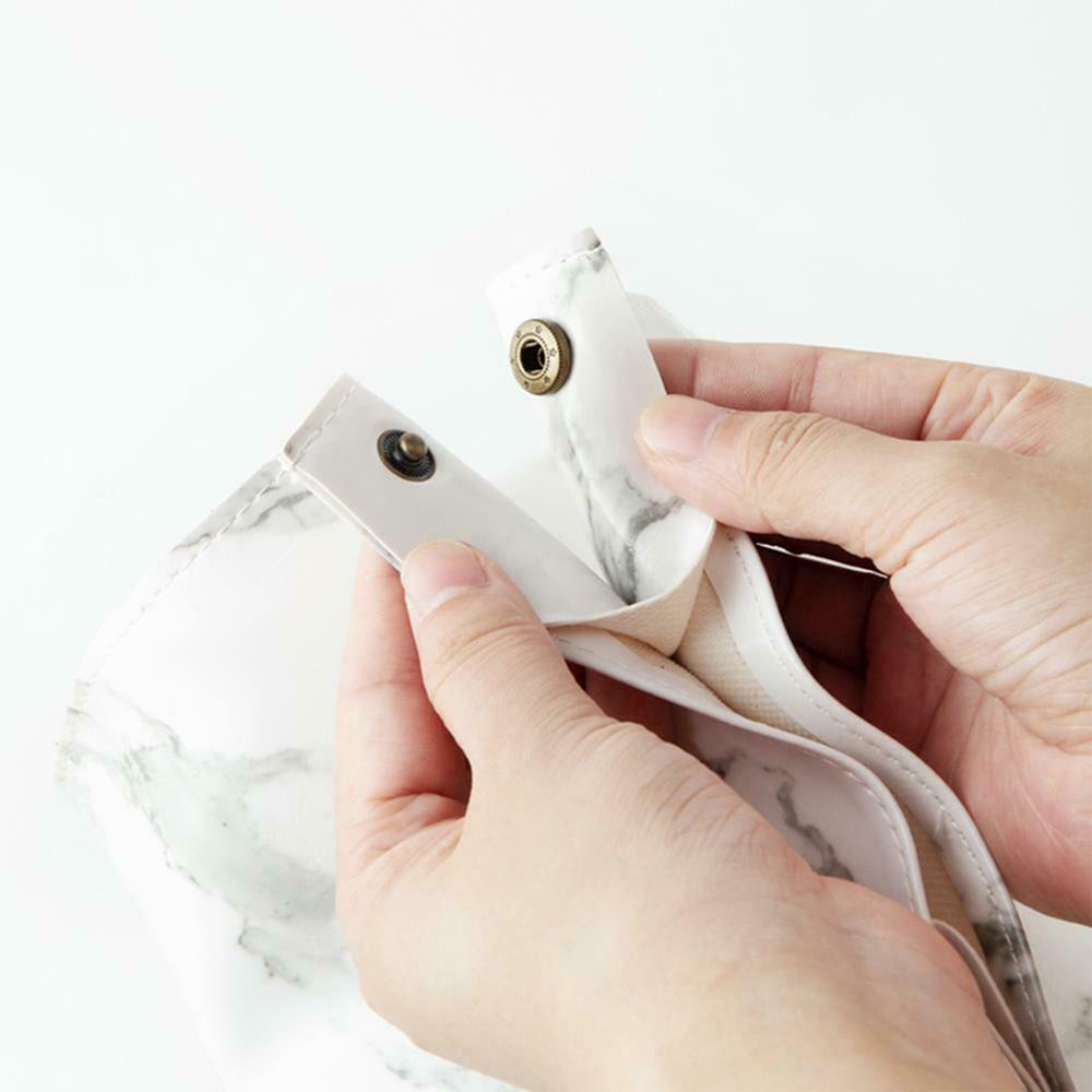 2Pcs PU Leather Marble Pattern Tissue Box Cover Holder