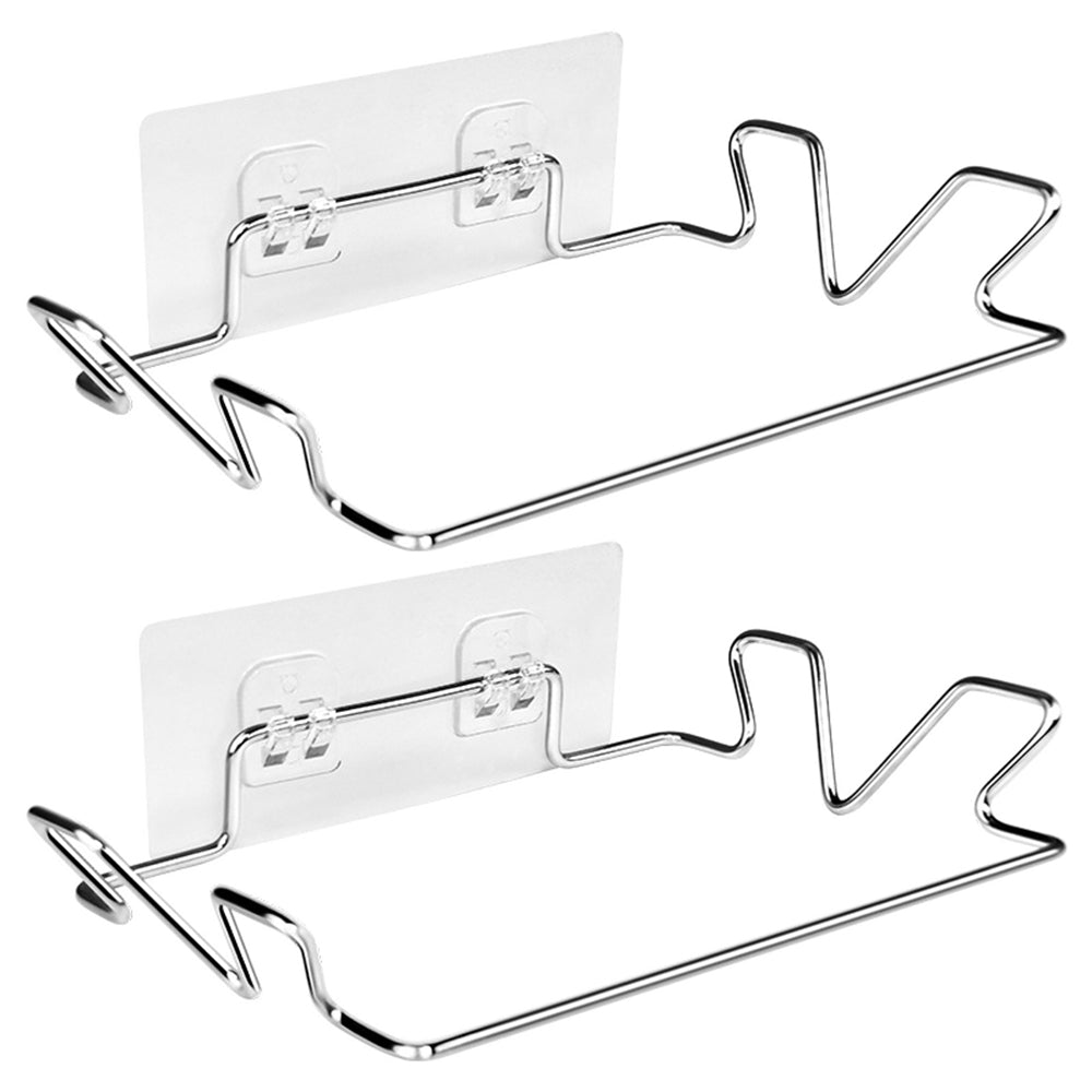 2Pcs Wall Mounted Stainless Steel Garbage Bags Holder