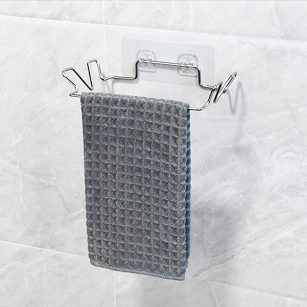 2Pcs Wall Mounted Stainless Steel Garbage Bags Holder