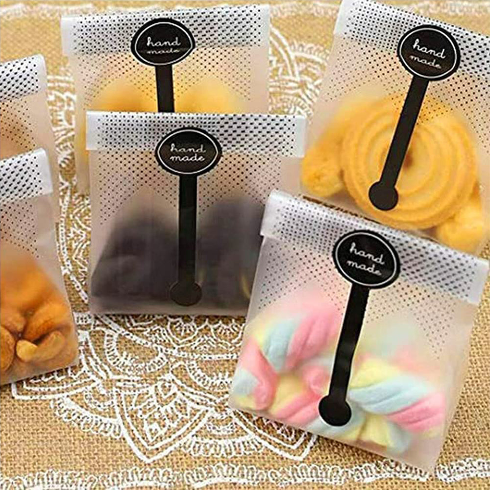 100Pcs Translucent Cookie Bags Candy Bag