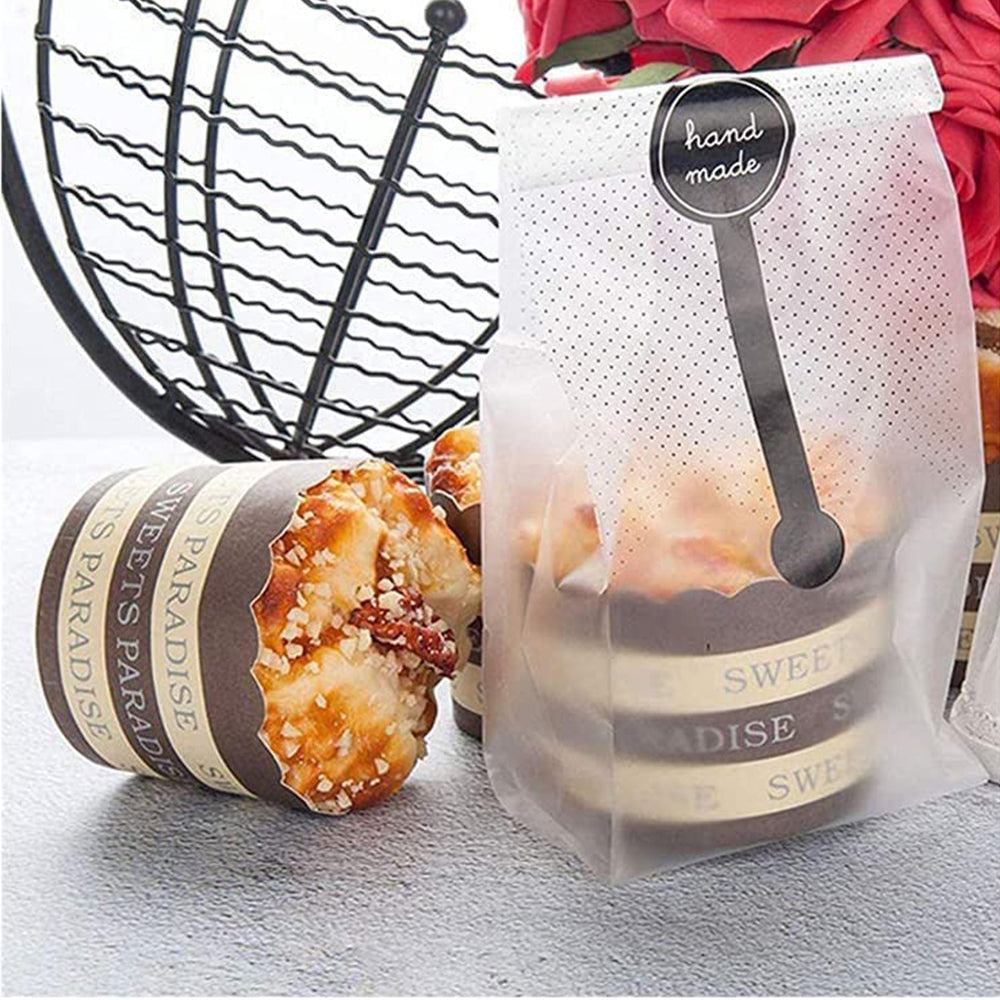 200Pcs Translucent Cookie Bags Candy Bag