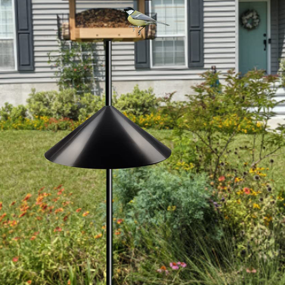 Pole Mount Squirrel Guard Baffle Protects Bird Feeders Protective Cover