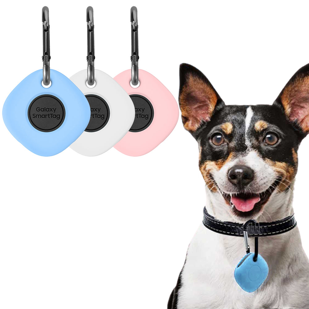 3Pcs Tracker Protective Cover for Samsung Galaxy SmartTag Locator with Carabiner