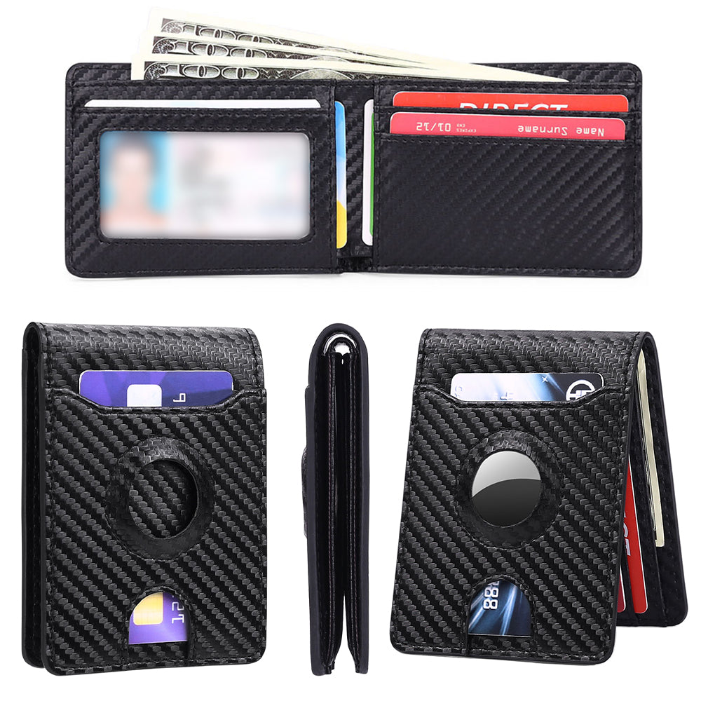 Wallet Holder RFID Blocking Card Holder for AirTag Black