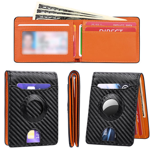 Wallet Holder RFID Blocking Card Holder for AirTag Orange