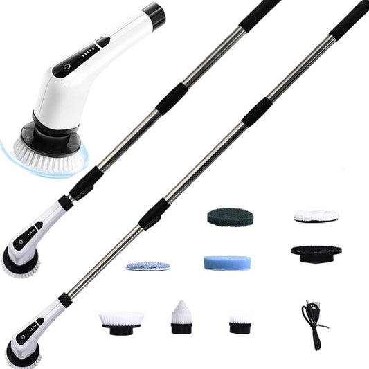 Retractable Electric Cleaning Brush Set USB Rechargeable Spin Scrubber
