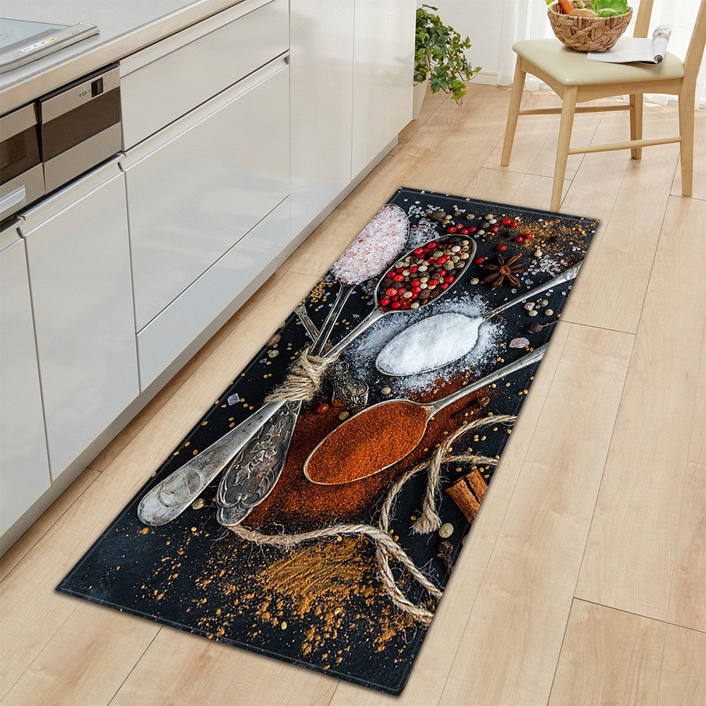 90x60cm Anti-Oil Kitchen Floor Mat Non-Slip Dining Room Area Rug Style 1
