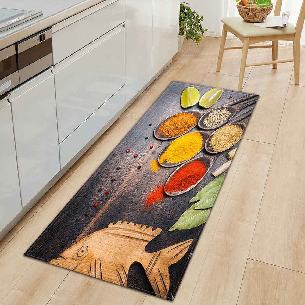 180x60cm Anti-Oil Kitchen Floor Mat Non-Slip Dining Room Area Rug Style 2