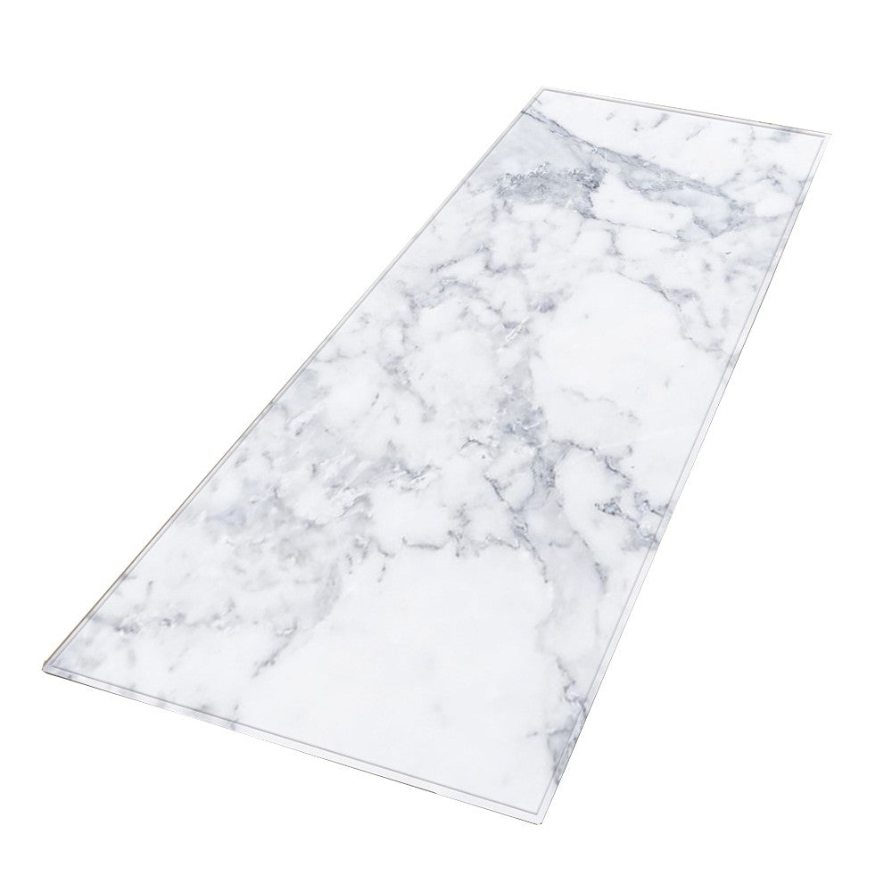 60x90cm Marble Style Kitchen Non-Slip Floor Mat Bedroom Rug White