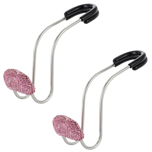 Pair of Bling Car Seat Headrest Hangers Hooks Pink