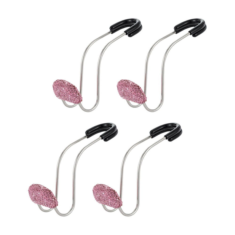 Two Pairs of Bling Car Seat Headrest Hangers Hooks Pink