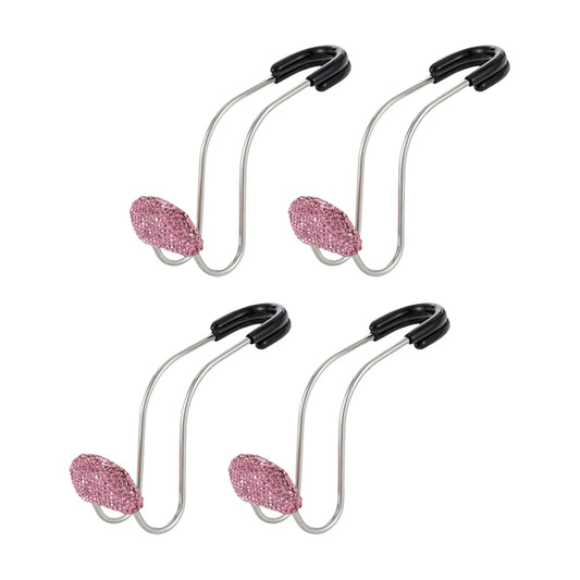 Two Pairs of Bling Car Seat Headrest Hangers Hooks Pink