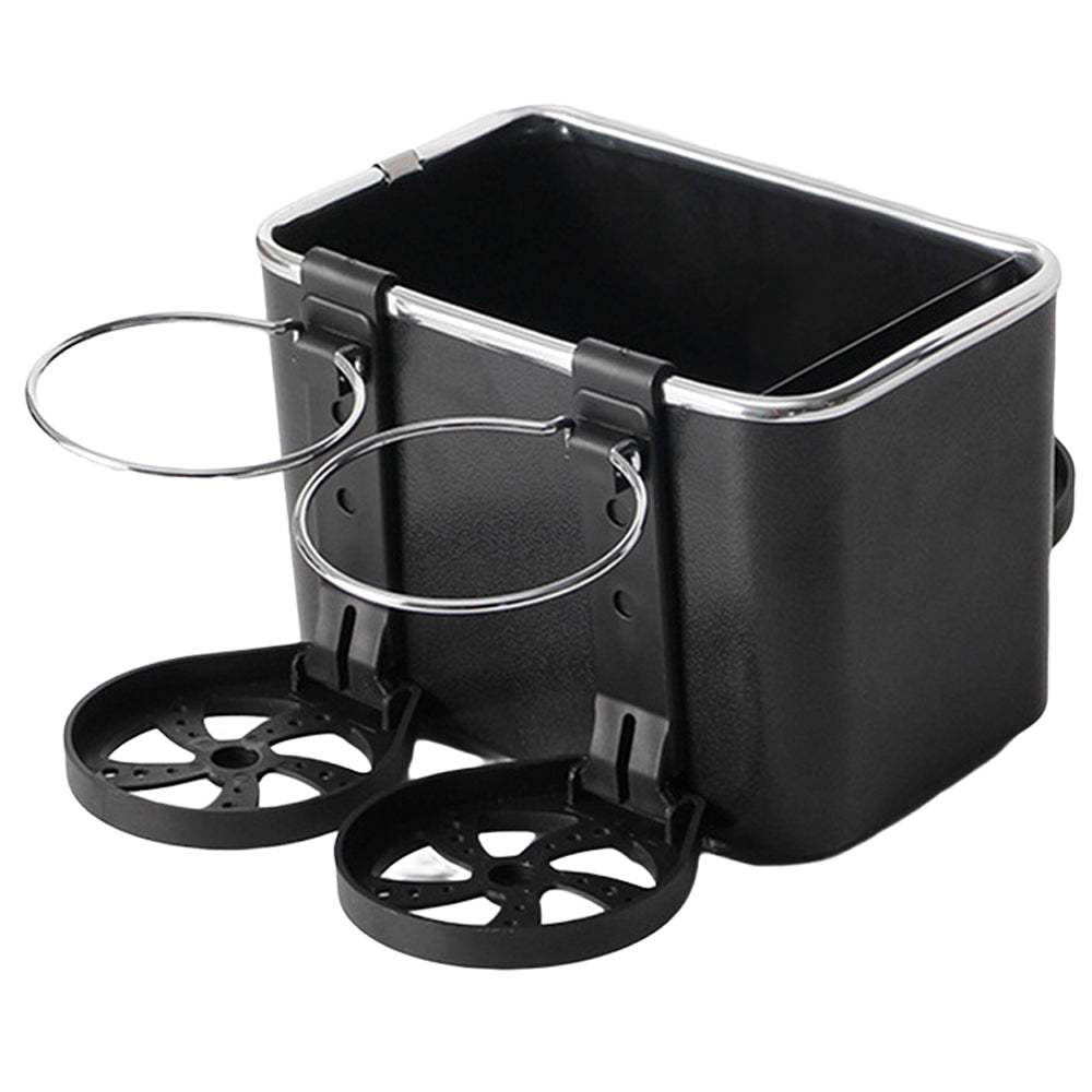 1X Multifunctional Car Armrest Storage Box with 2 Water Cup Holder