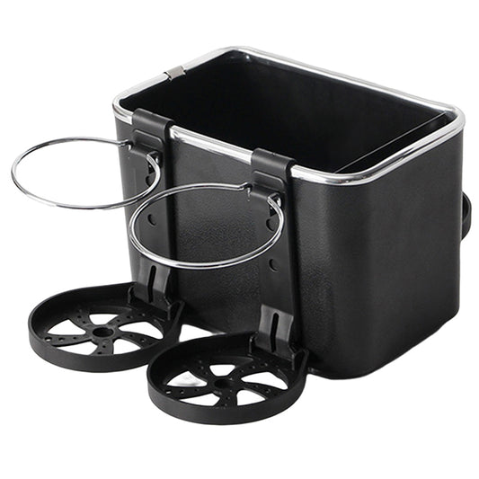 1X Multifunctional Car Armrest Storage Box with 2 Water Cup Holder