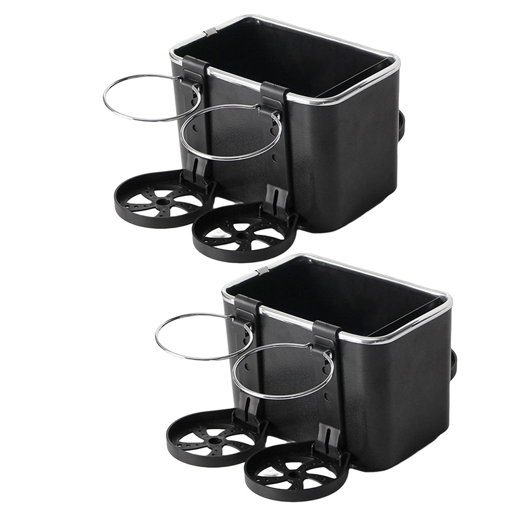 2X Multifunctional Car Armrest Storage Box with 2 Water Cup Holder