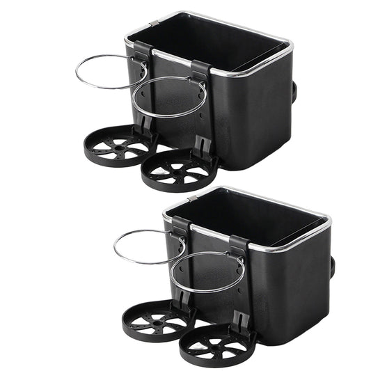 2X Multifunctional Car Armrest Storage Box with 2 Water Cup Holder