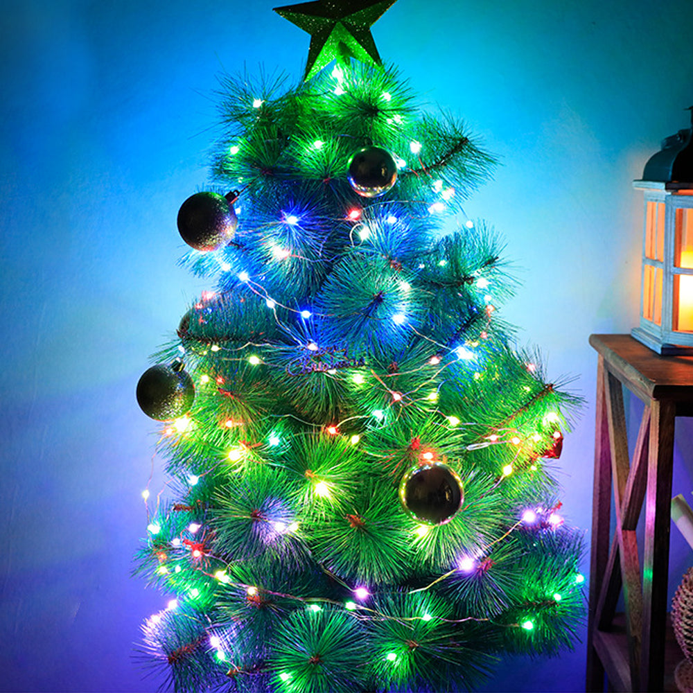 2Pcs 10M Christmas RGB Color Changing Smart String Lights