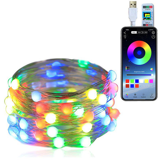 2Pcs 10M Christmas RGB Color Changing Smart String Lights