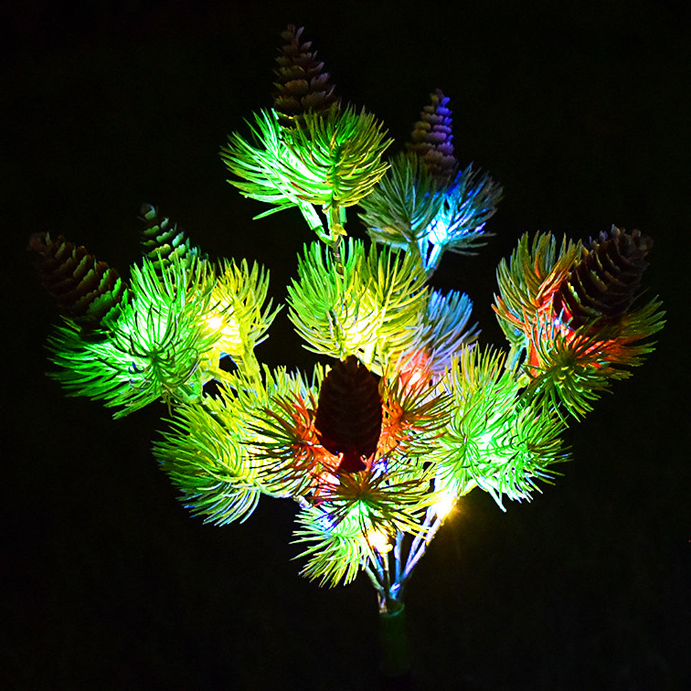4Pcs Solar Lights Christmas Lights Pinecone Lights Outdoor Xmas Lamps