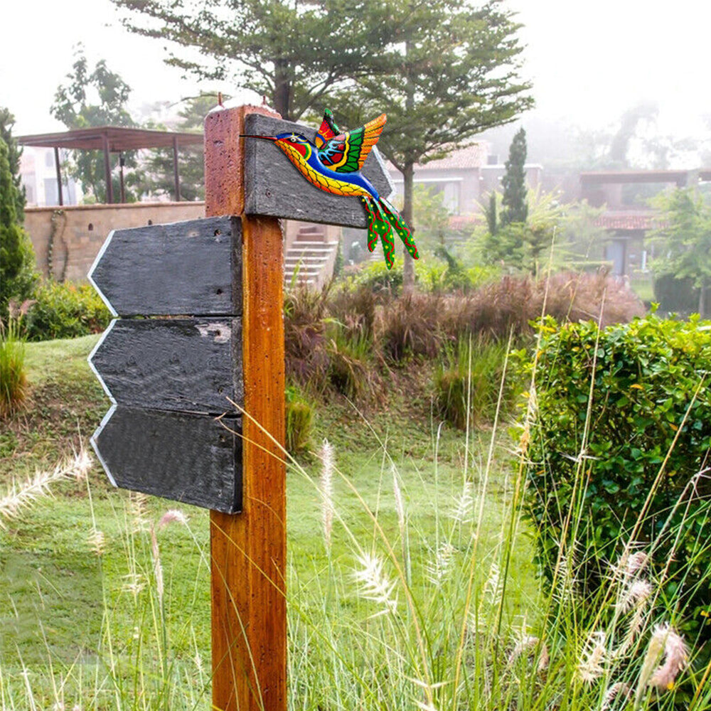 4Pcs Metal Hummingbird Wall Hanging Sculpture Decor