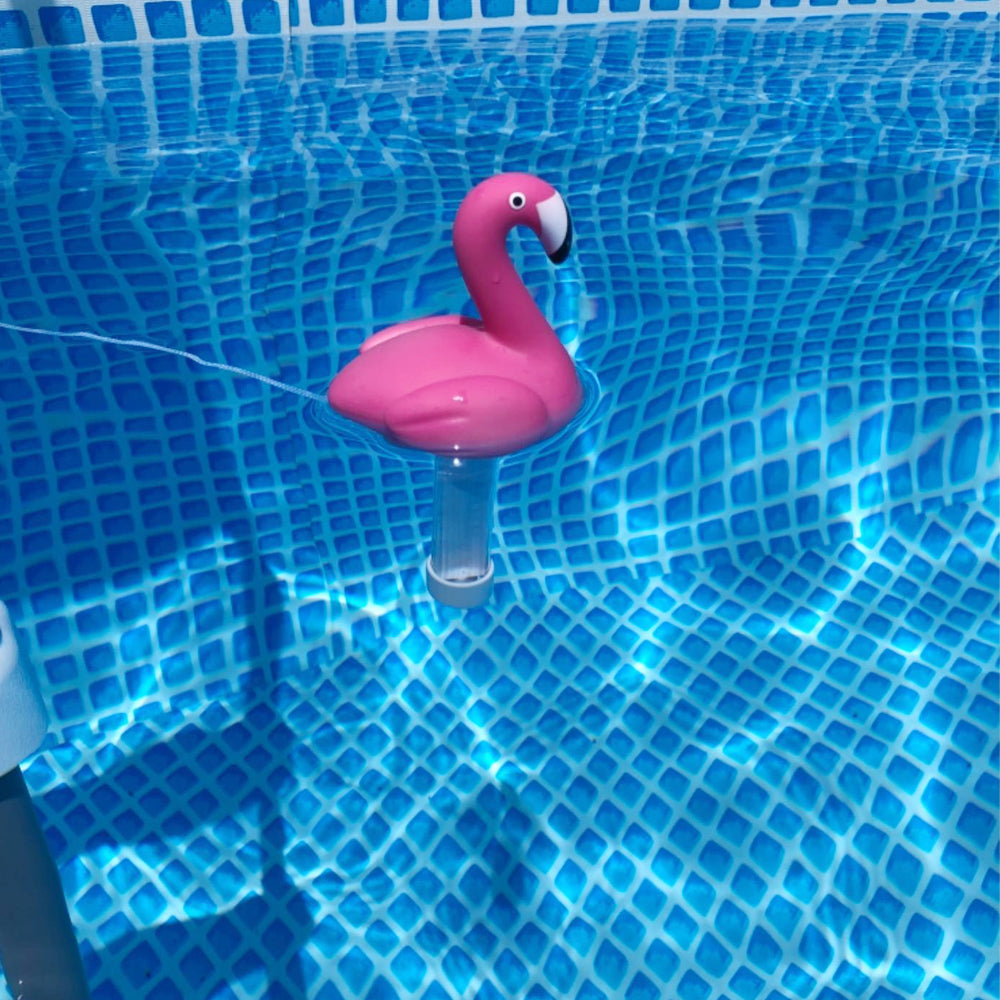 1X Floating Flamingo Swimming Pool Thermometer