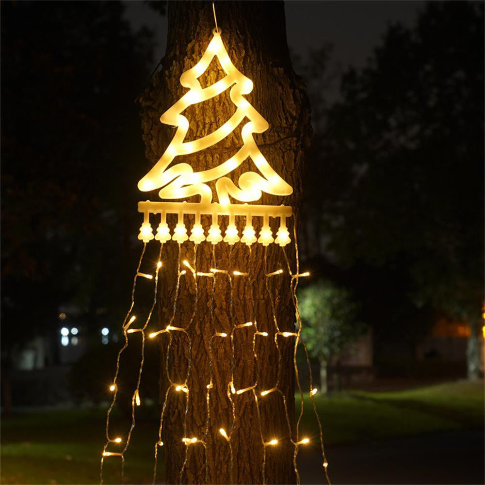 Christmas Solar Waterfall String Light Warm Lights