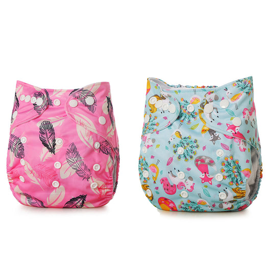 2X Washable Reusable Baby Cloth Diapers