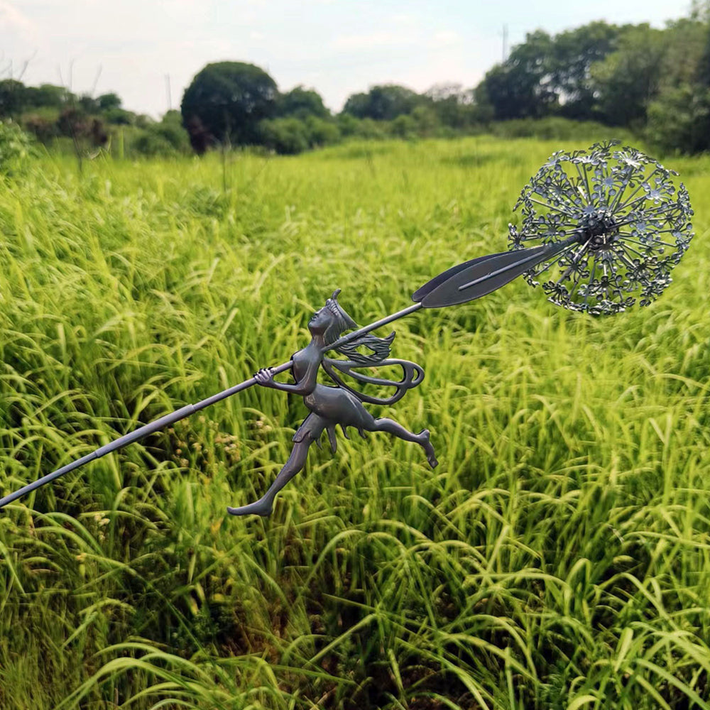 Fairies Dandelions Outdoor Garden Statue Sculpture Style 4