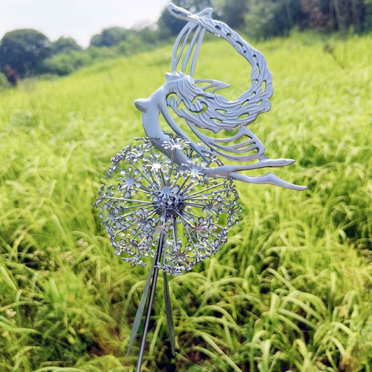 Fairies Dandelions Outdoor Garden Statue Yard Fairy Sculpture Decor Style 6