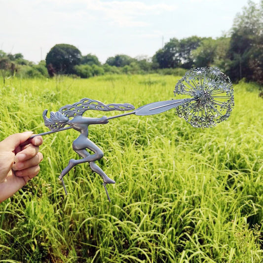 Fairies Dandelions Outdoor Garden Statue Yard Fairy Sculpture Decor Style 7