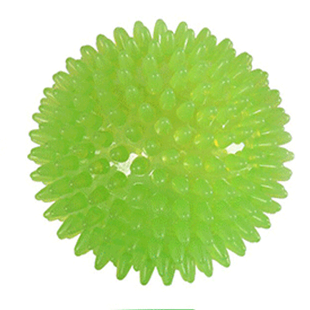 2X Pet Dog Squeaky Spiky Balls Toys Pet Chew Toys Blue Green