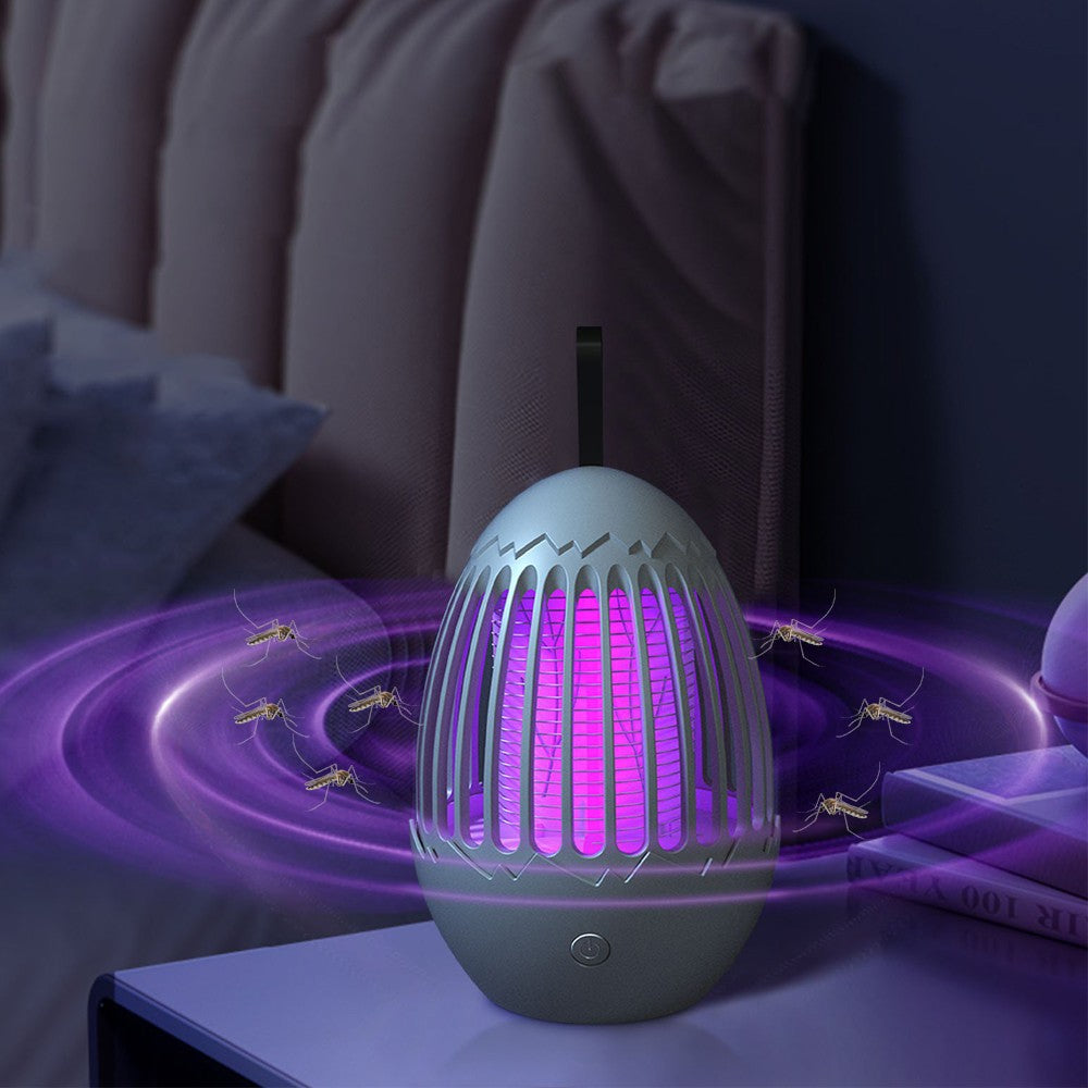 Electric Mosquito Catcher Killer Lamp and Night Light USB Rechargeable Grey