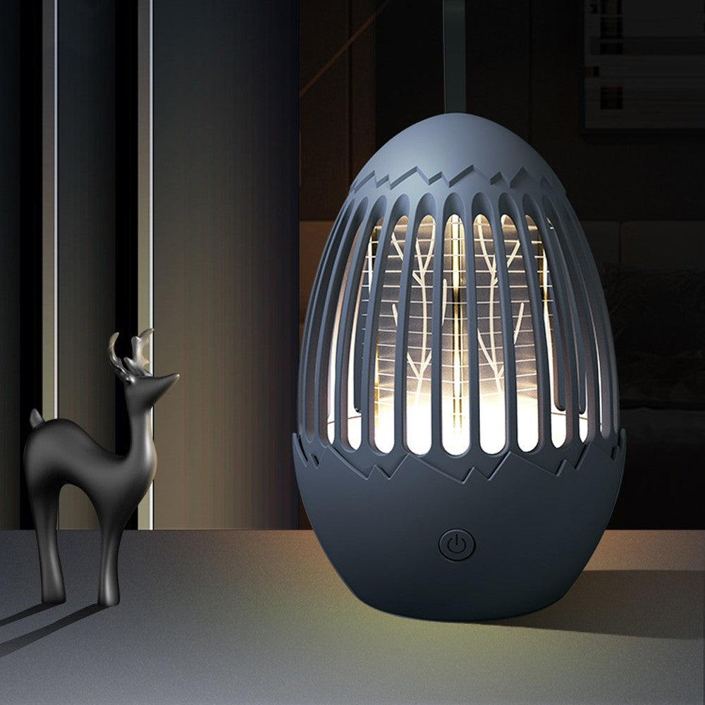 Electric Mosquito Catcher Killer Lamp and Night Light USB Rechargeable Grey