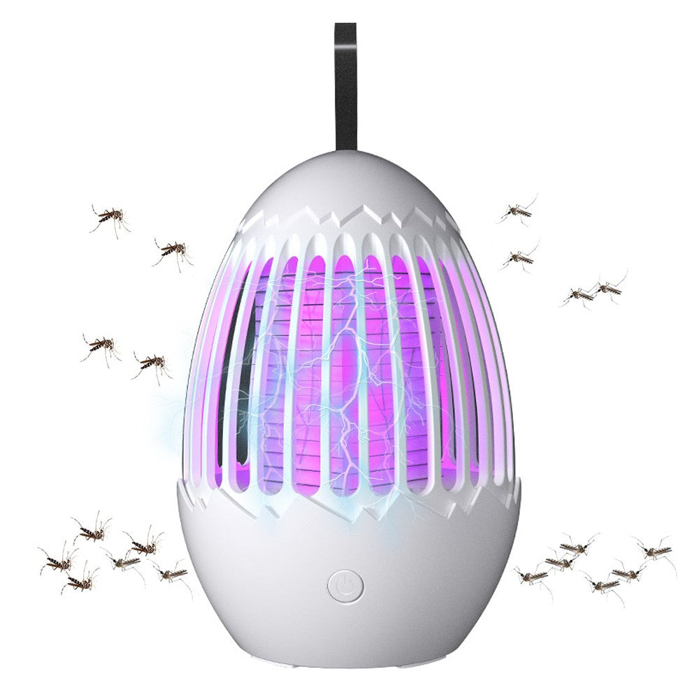 Electric Mosquito Catcher Killer Lamp and Night Light USB Rechargeable White