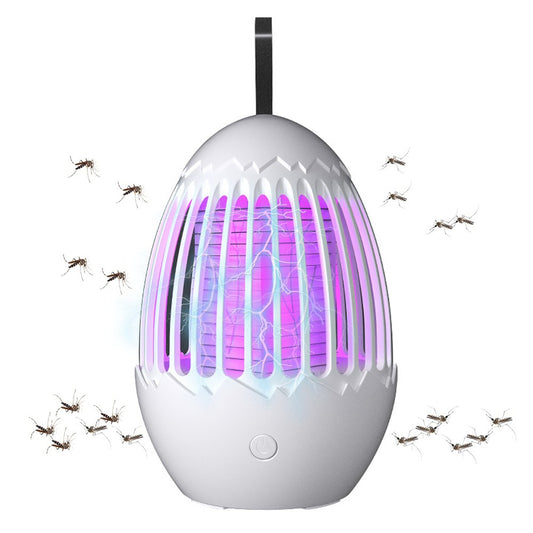 Electric Mosquito Catcher Killer Lamp and Night Light USB Rechargeable White