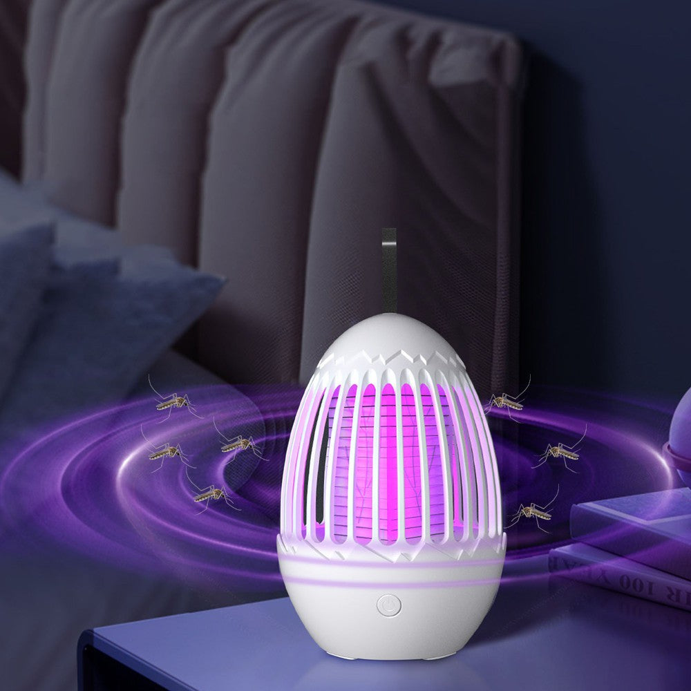 Electric Mosquito Catcher Killer Lamp and Night Light USB Rechargeable White