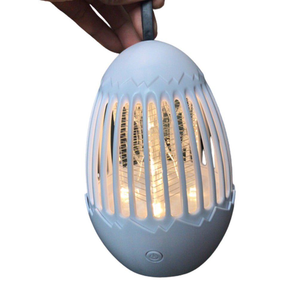 Electric Mosquito Catcher Killer Lamp and Night Light USB Rechargeable White